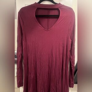 Express burgundy dress size large.